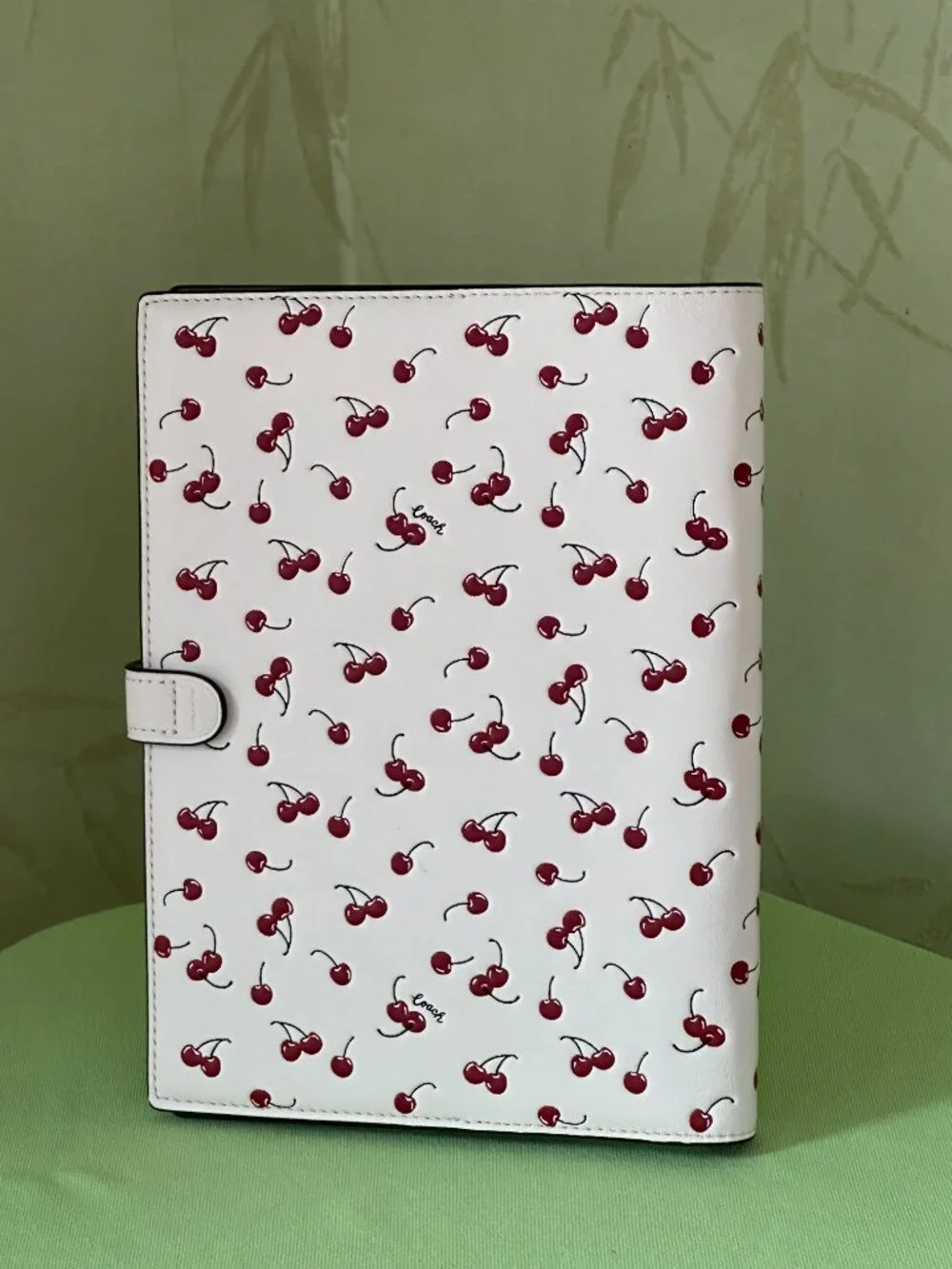 COACH NOTEBOOK with CHERRY PRINT :NWT  CHERRIES  CFA44